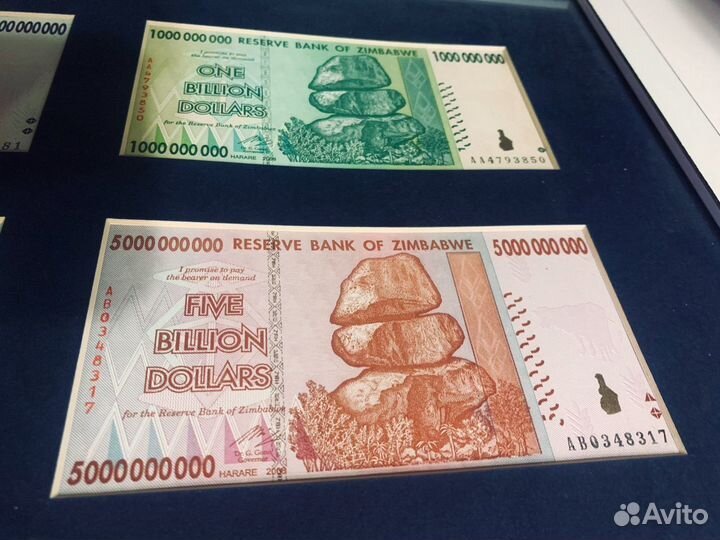 Банкноты страны Зимбабвэ в подарочной упаковке