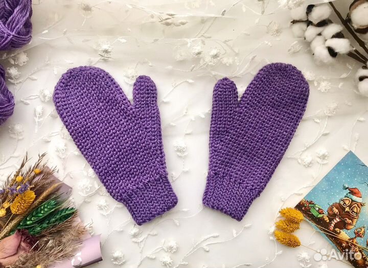 Варежки для девочки ручной работы