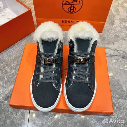 Кеды мужские зимние Hermes