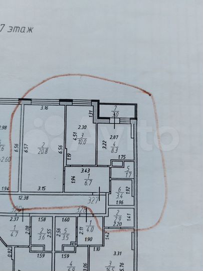 2-к. квартира, 53,9 м², 7/9 эт.