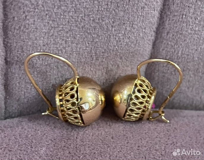 Золотые серьги СССР