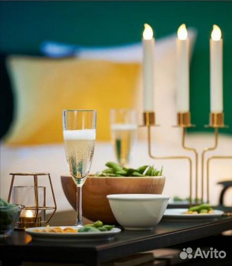 Набор бокалов для шампанского IKEA новый