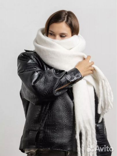 Шарф зимний теплый палантин