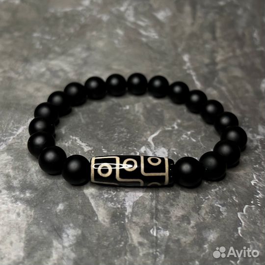 Мужской браслет Дзи 9 глаз