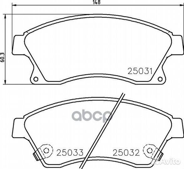 Колодки тормозные дисковые перед NP6048 NIS