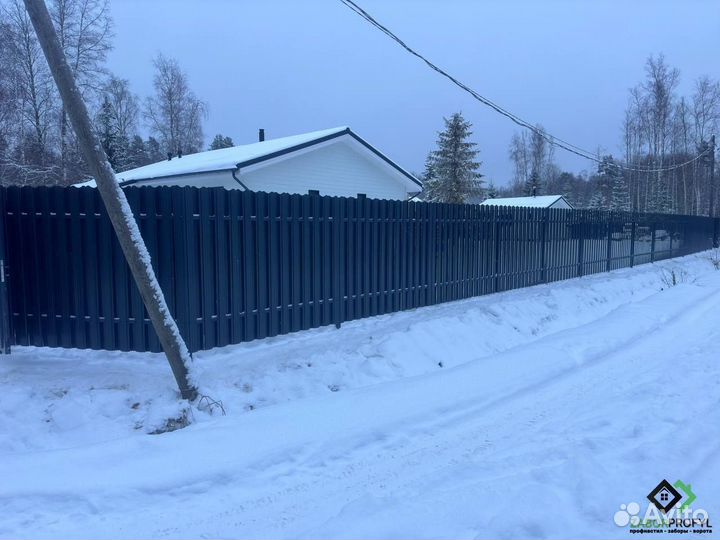 Заборы монтаж / Заборы из профнастила