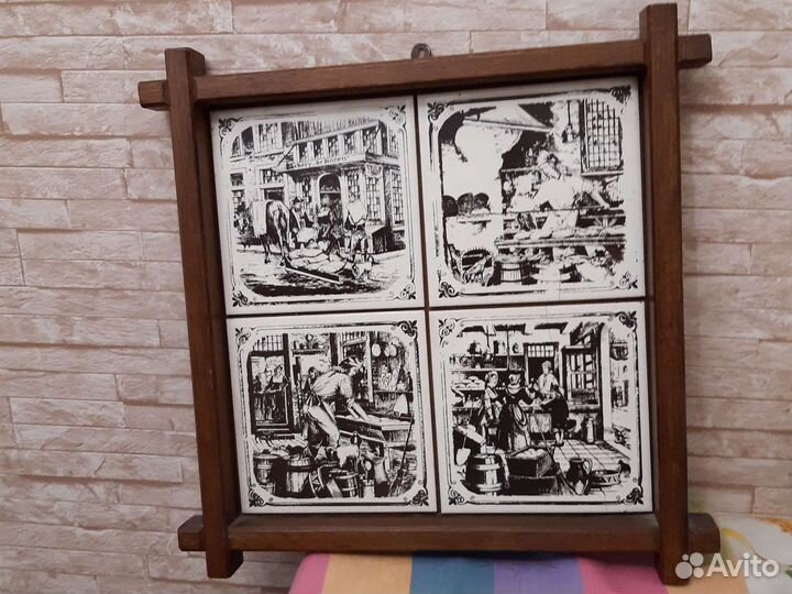 Настенное панно из керамических плиток, винтаж,Nl