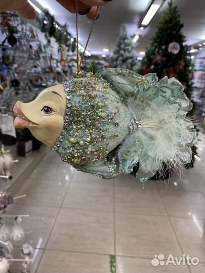 Елочная игрушка рыбка