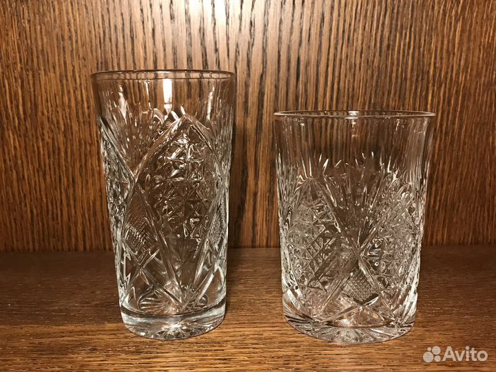 Стаканы хрустальные СССР, 5 разных наборов