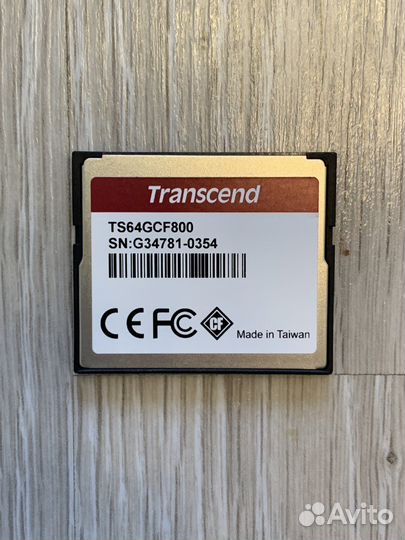 Карта памяти Compact Flash 64 гб TS64GCF800