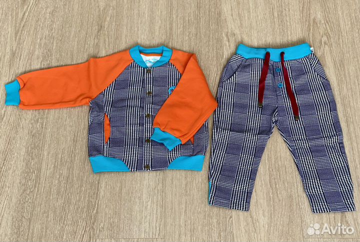 Костюм для мальчика/бомбер/брюки/гусиная лапка