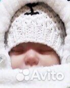 Шапка теплая пандочка для новорожденного новая