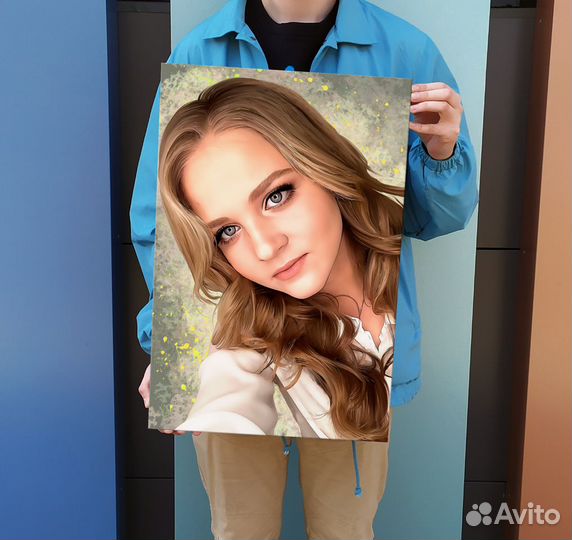 Портрет по фото на холсте. Печать фото на холсте