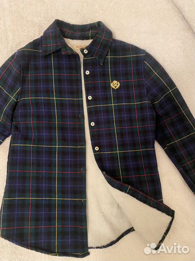 Теплая рубашка в клетку