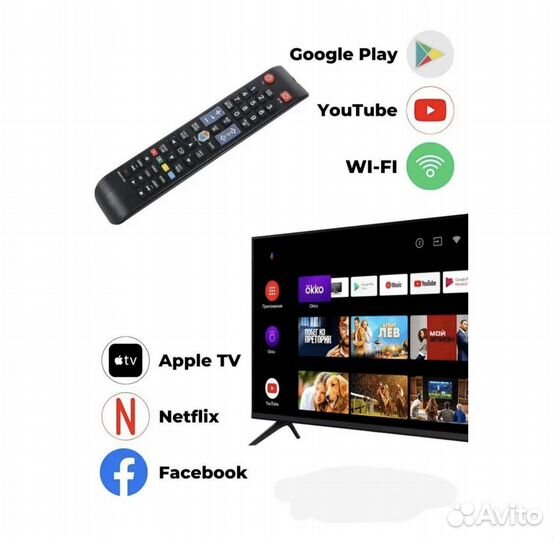 Телевизоры новые в упаковке smart android TV