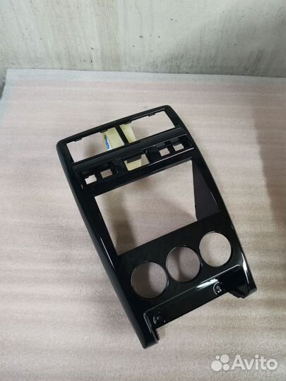 Консоль Лада Приора-2, 2-Din, Черный глянец