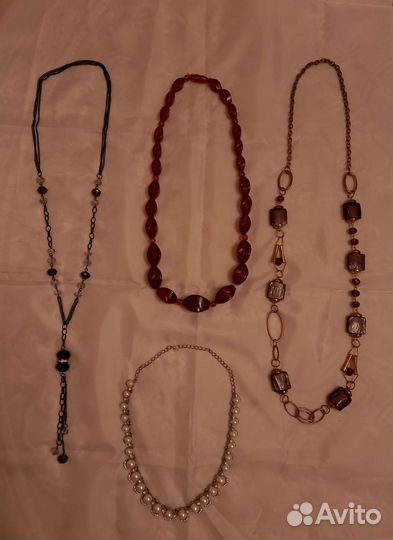 Винтажная бижутерия, колье, бусы, ожерелья