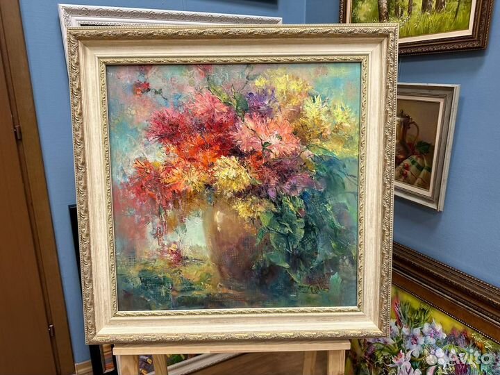 Картина маслом, цветы 