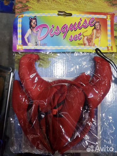 Кошкины ушки ободок и Рожки демона