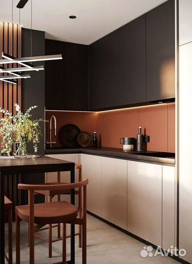 Кухня угловая с барной стойкой