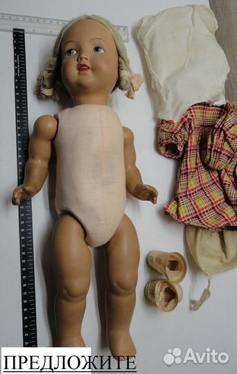 Кукла Антикварная, паричковая