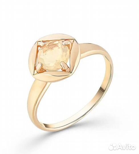 Опал. Разм.18. Новое кольцо Ag925 в золочении