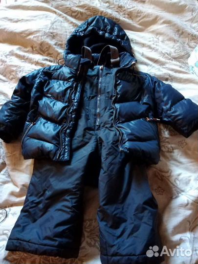 Пуховик, полукомбинезон зимний, для мальчиков