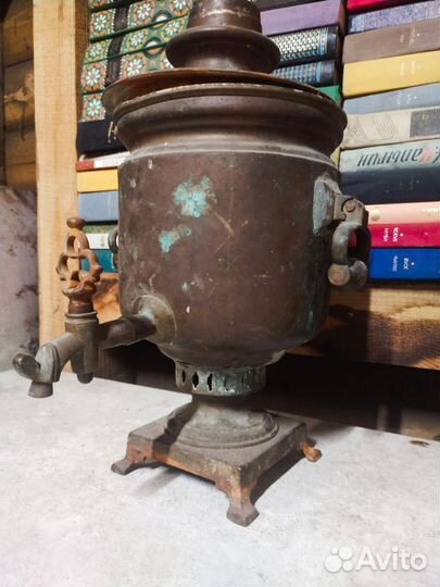 Самовар на дровах медный