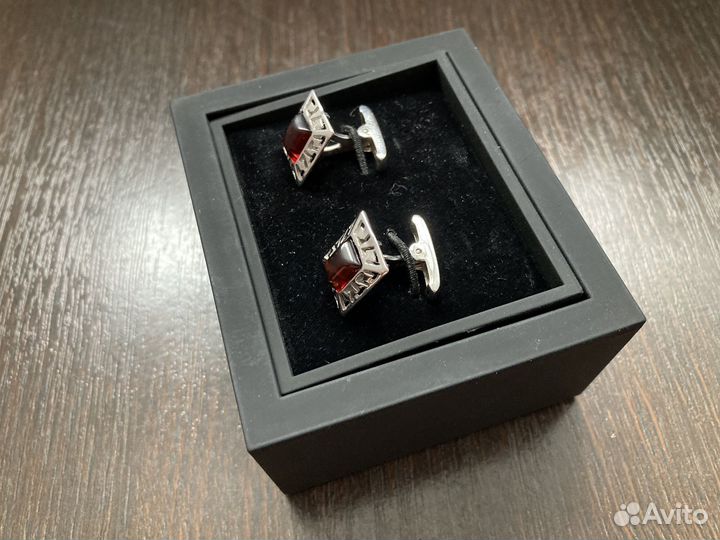 Запонки серебро