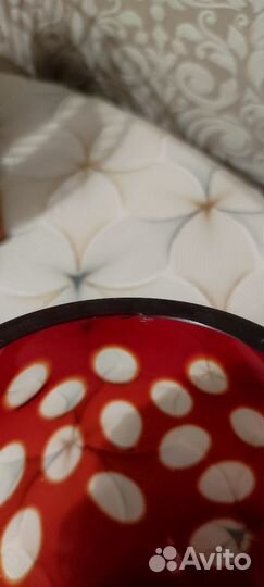 Ваза красное стекло СССР