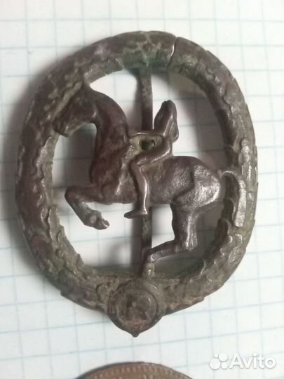 Знак наездника 3 класса, пол жетона