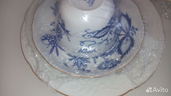 Чайно-кофейный сервиз трио гдр Kahla новый