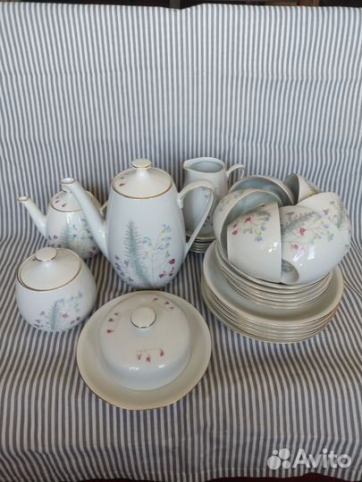 Чайно кофейный сервиз гдр душистый горошек