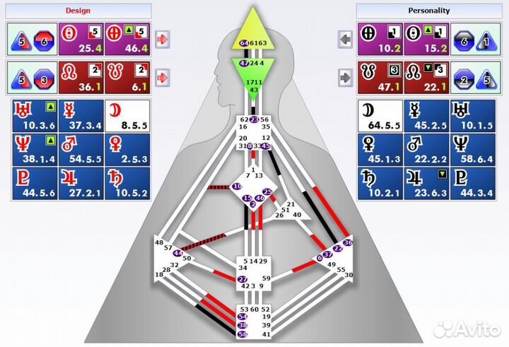 Проф. чтение карты. Дизайн Человека