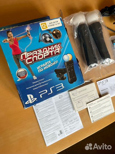 Набор ps move + камера + игры / новый