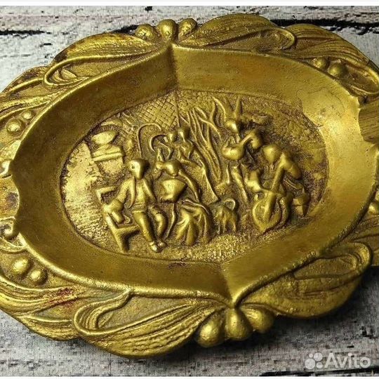 Пепельница Винтажная Бронзовая