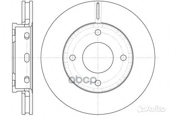 6680.10 диск тормозной передний Mitsubishi Col