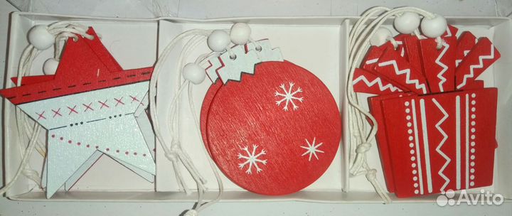 Деревянные рождественские украшения