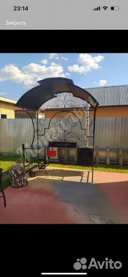 Мангал с крышей