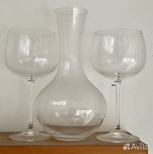 Декантер для вина + 2 бокала