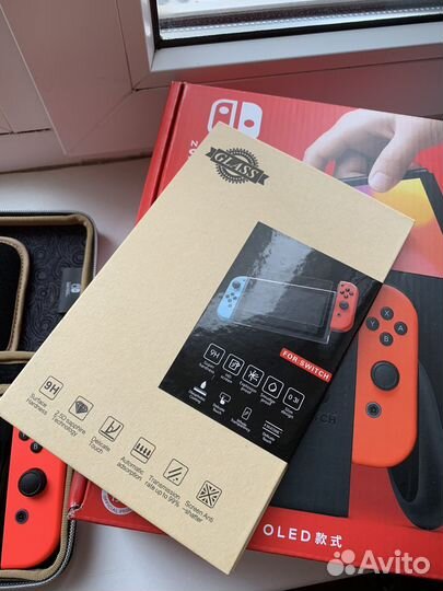 Чехол и защитное стекло для Nintendo switch oled