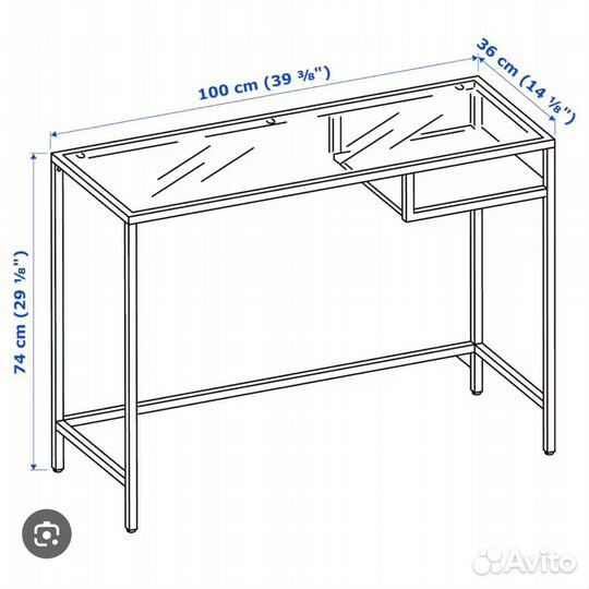 Стол Витше стеклянный IKEA