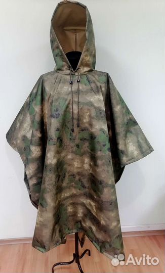 Дождевик пончо накидка плащ мох