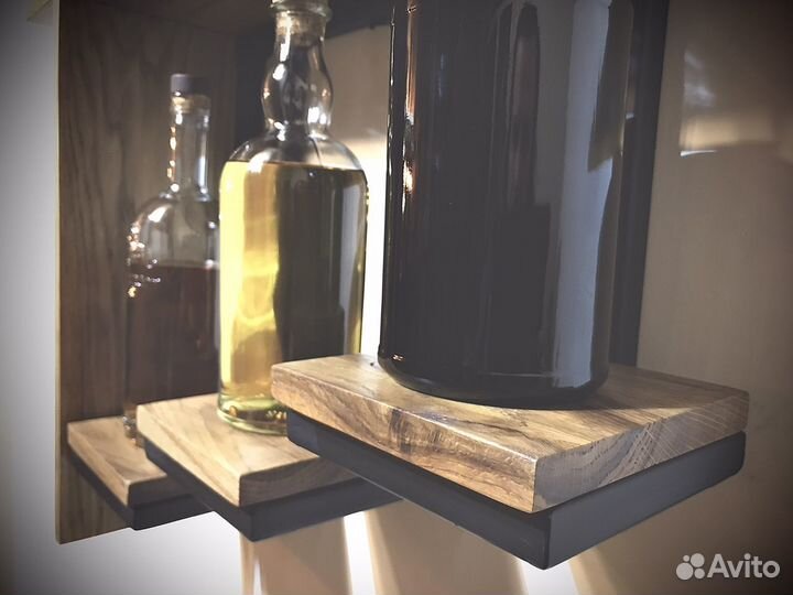 Полка для алкоголя лофт. Мини бар