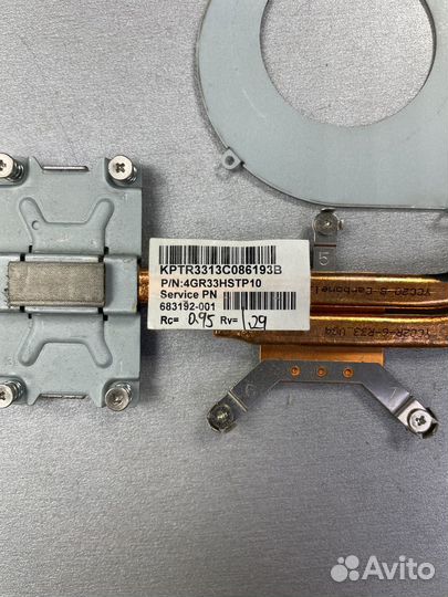 Радиатор, термотрубка HP Pavilion g7-2000