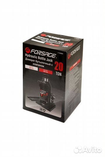 Домкрат бутылочный 20т euro с клапаном (высота под