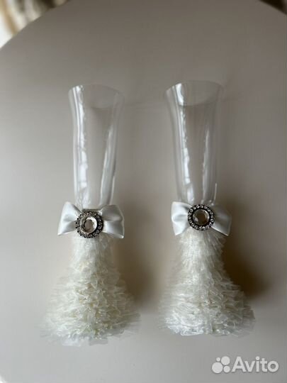 Свадебные бокалы для шампанского