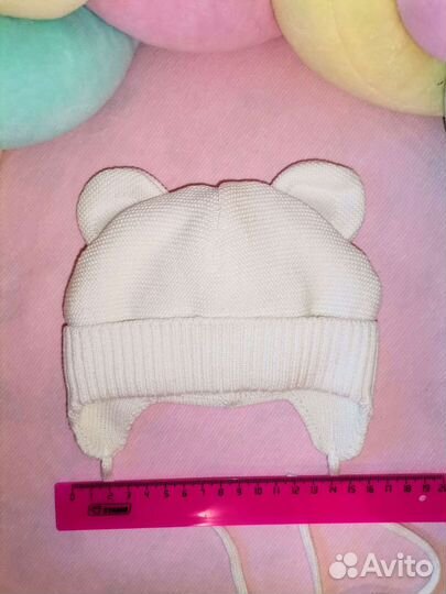 Утепленная демисезонная детская шапочка 36 р-р