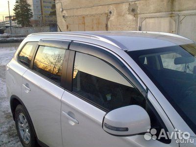 Дефлекторы С хром молдингом Mitsubishi Outlander 3