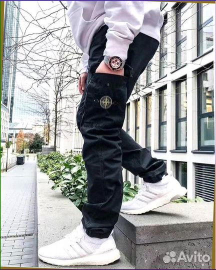 Широкие карго брюки Stone Island (Все размеры в наличии)
